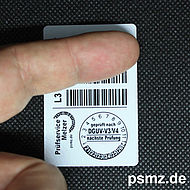 Individualisierbare DGUV-V3 Prüfplakette Grundplakette Kombi etikett Kabel Barcode code128 Drehstrom 3 Phasen 3phaisig